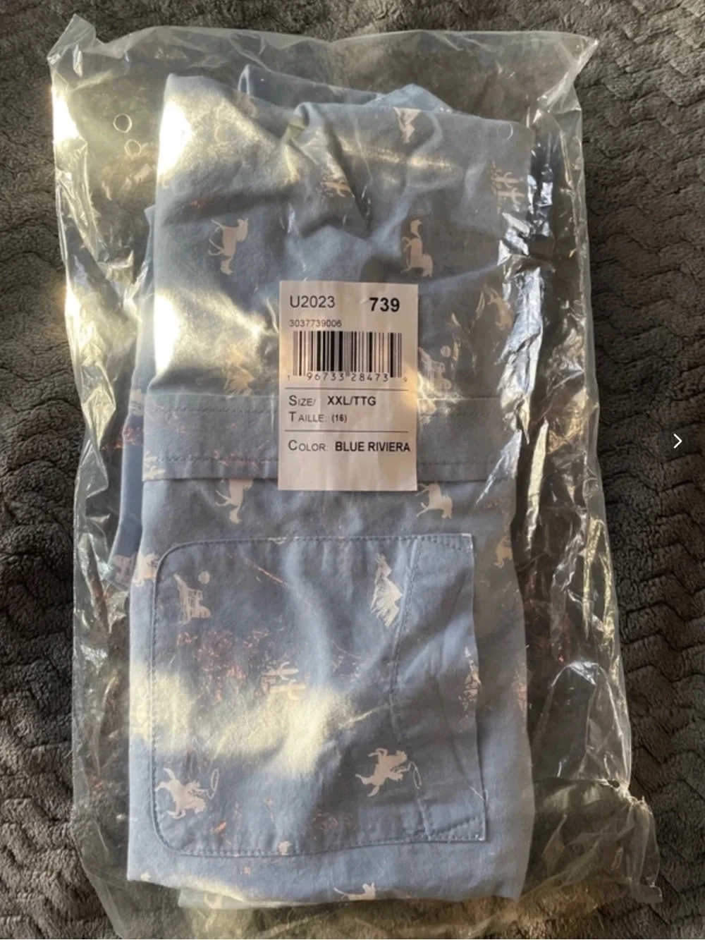 The Children's Place Light Blue Button-Down Shirt with Western Print